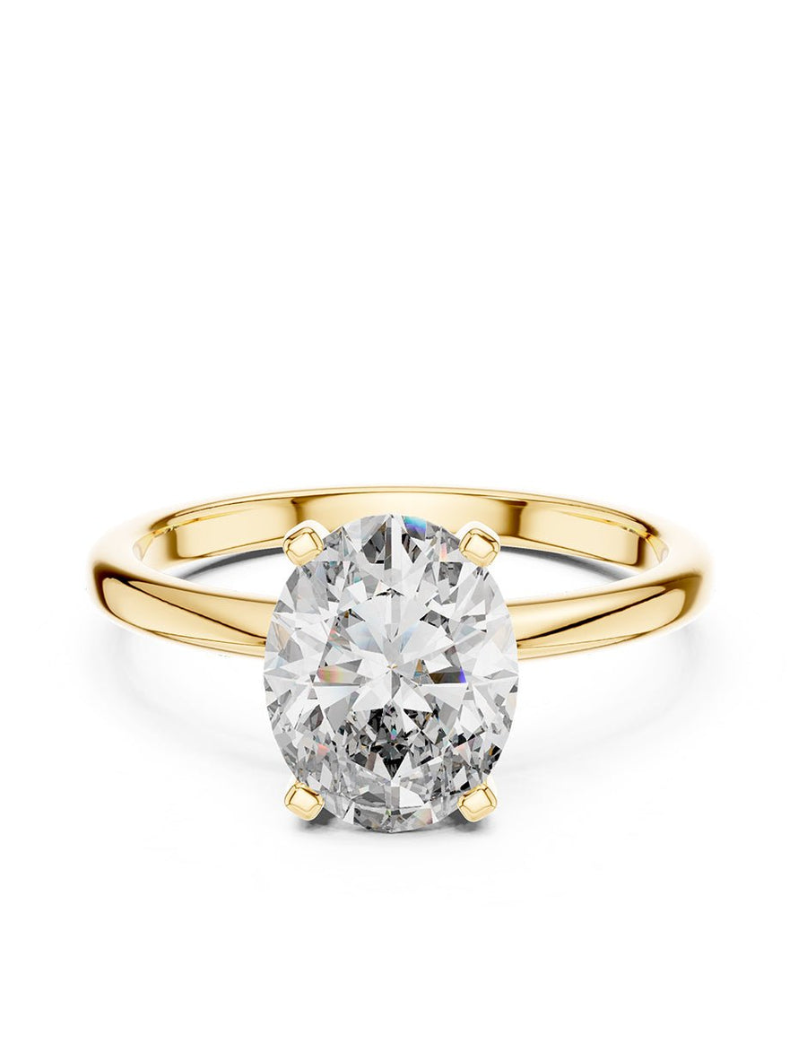 Anillo de compromiso - solitario - AMORE80-OV-LG