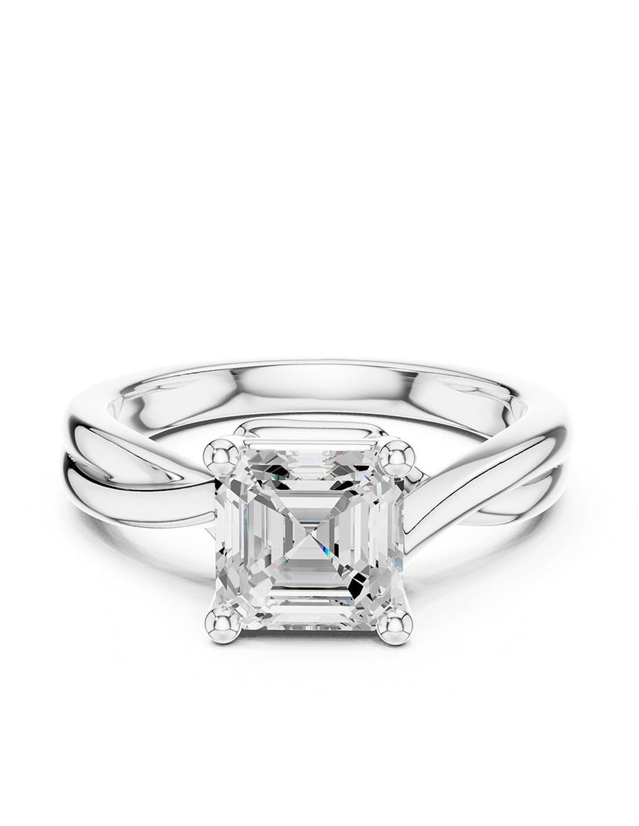 Anillo de compromiso - solitario - AMORE81-AS-LG