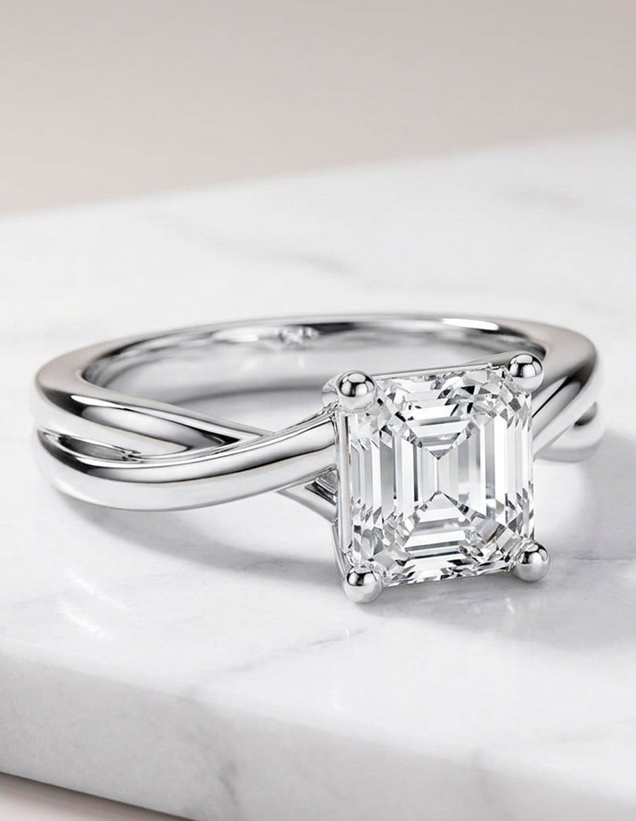 Anillo de Compromiso - solitario - AMORE81-AS-CZ