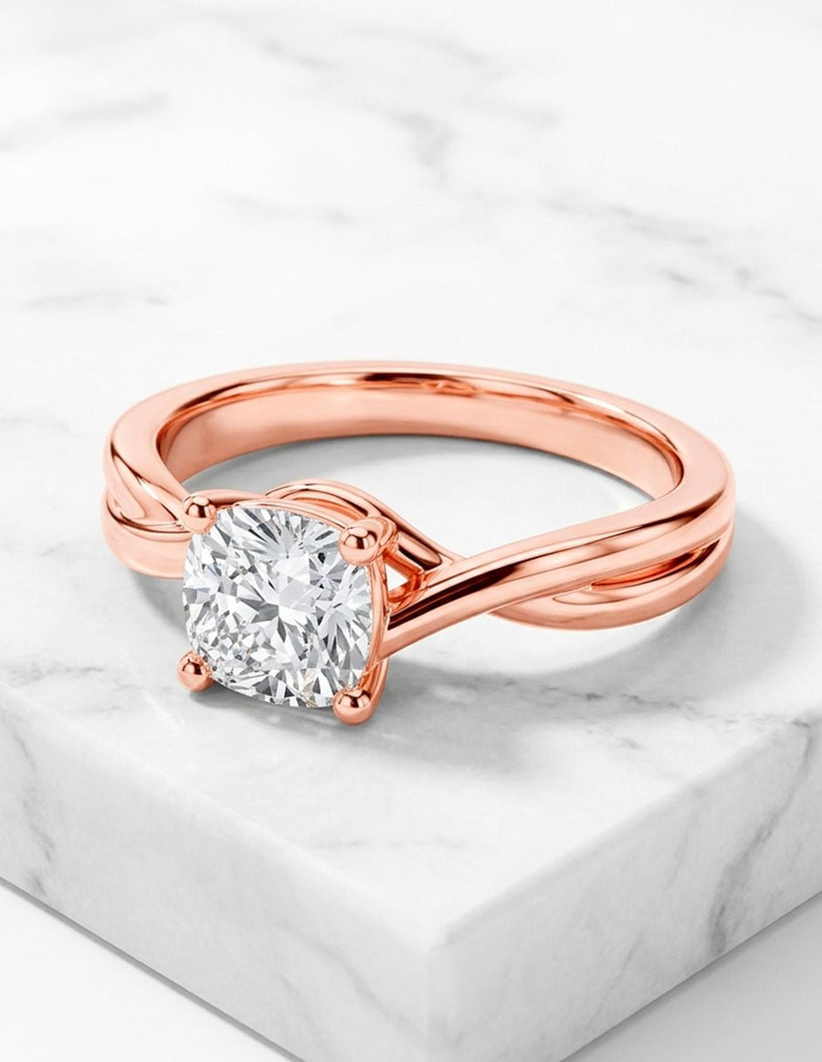 Anillo de compromiso - solitario - AMORE81-CU-LG