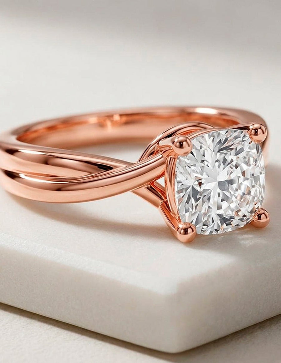 Anillo de compromiso - solitario - AMORE81-CU-LG