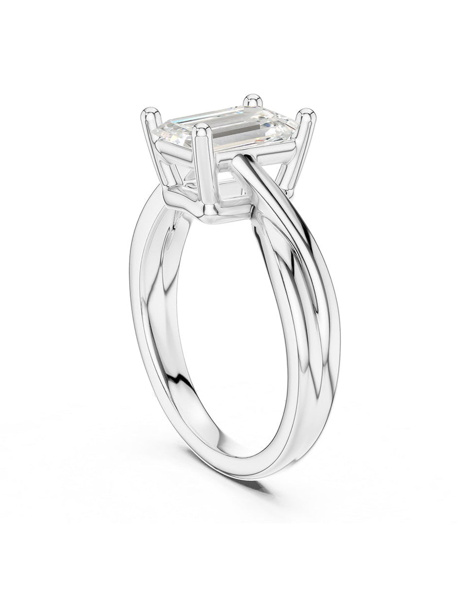 Anillo de Compromiso - solitario - AMORE81-EM-CZ