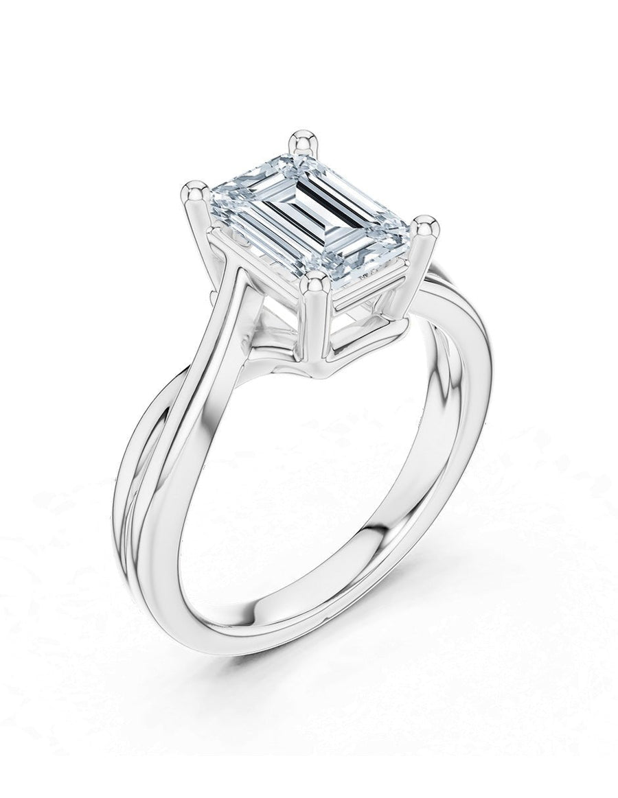 Anillo de Compromiso - solitario - AMORE81-EM-CZ
