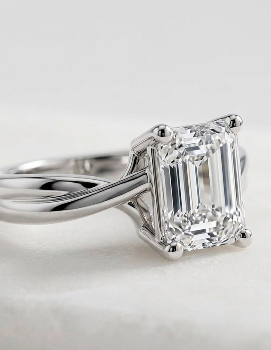 Anillo de Compromiso - solitario - AMORE81-EM-CZ