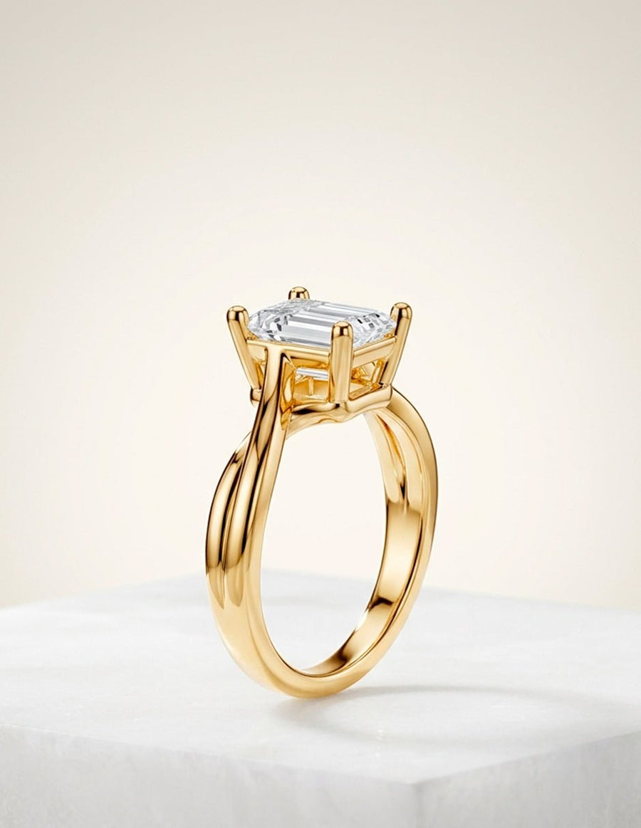 Anillo de Compromiso - solitario - AMORE81-EM-CZ