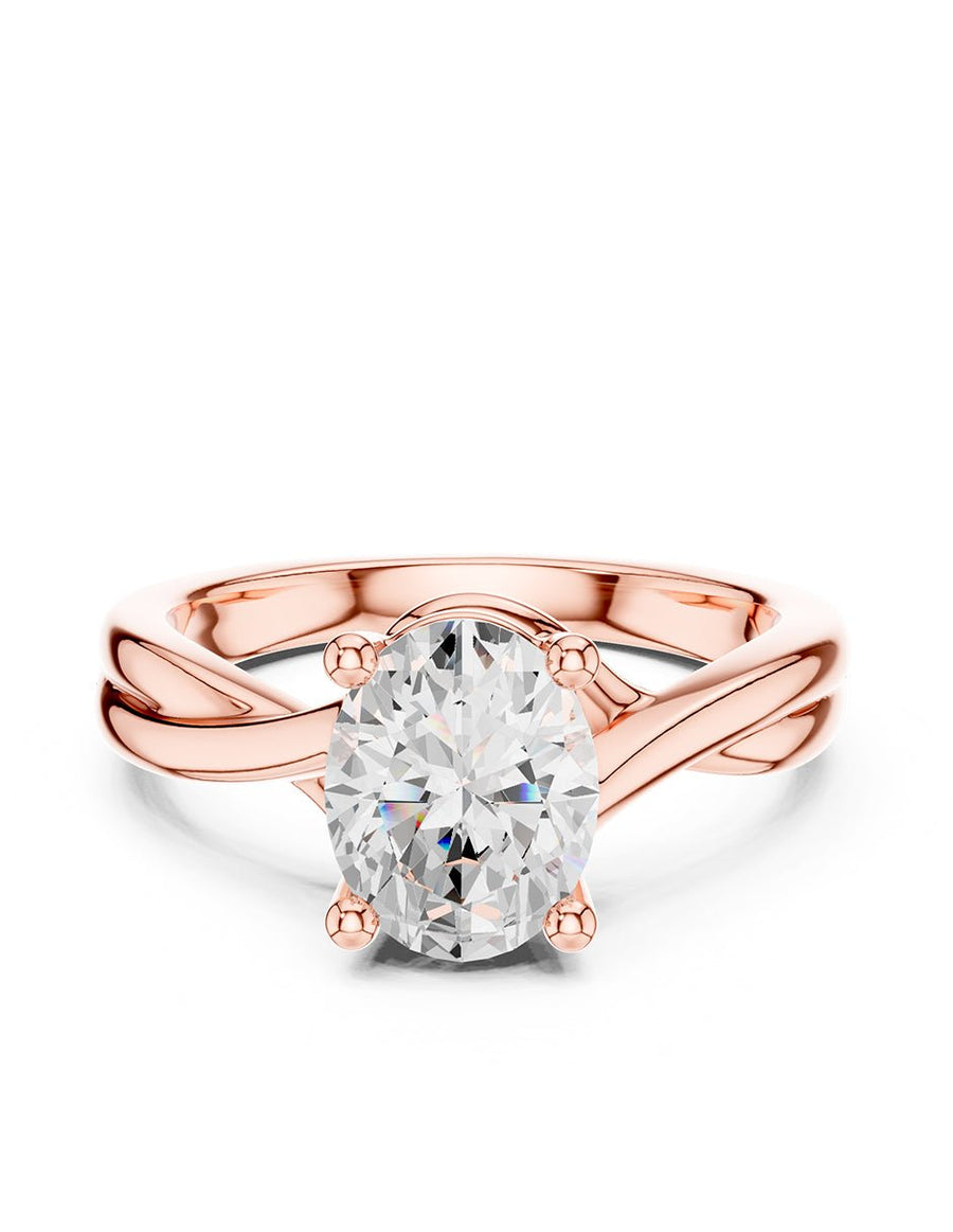 Anillo de compromiso - solitario - AMORE81-OV-LG