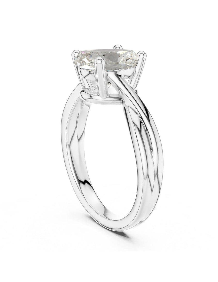 Anillo de compromiso - solitario - AMORE81-OV-LG
