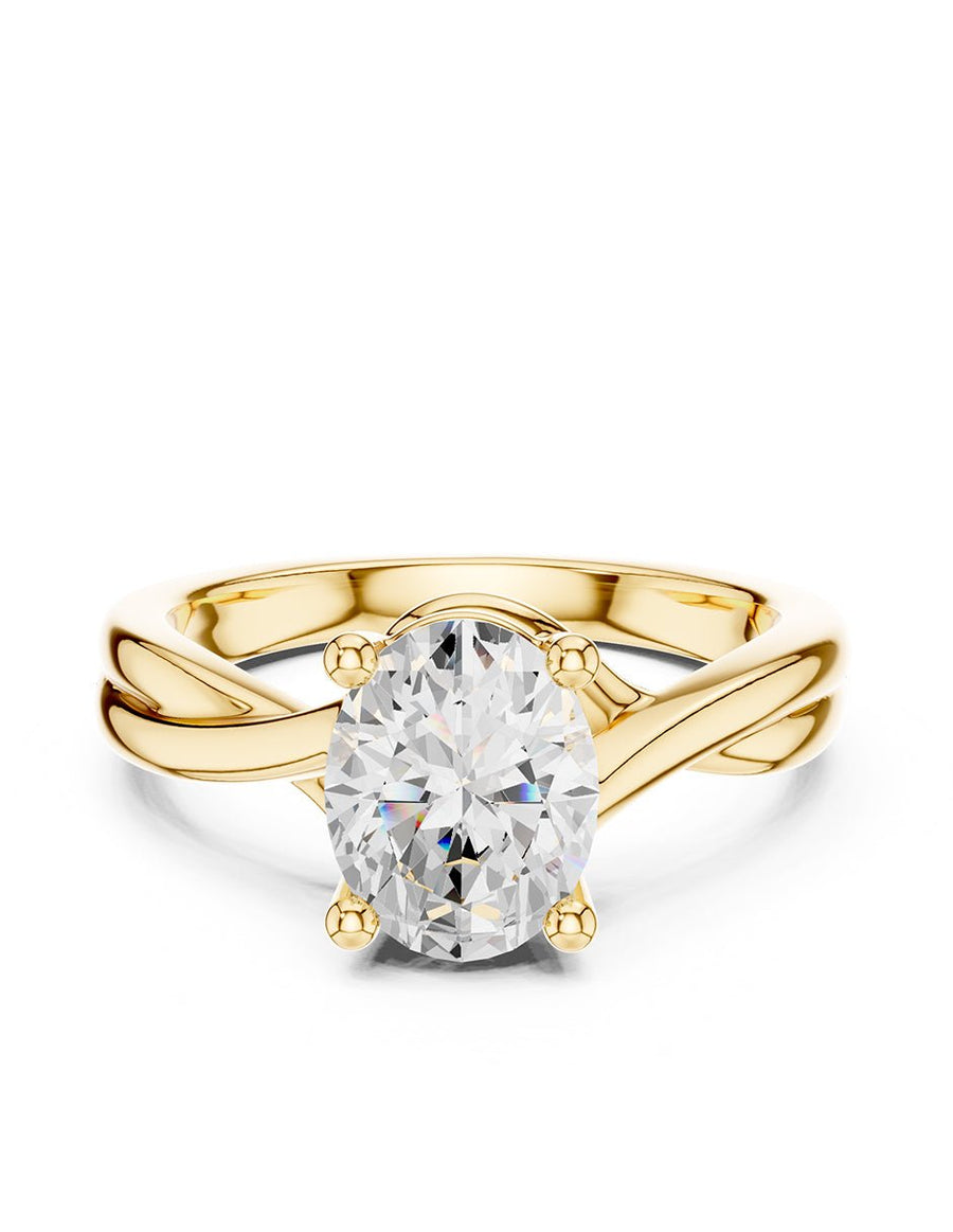 Anillo de compromiso - solitario - AMORE81-OV-LG