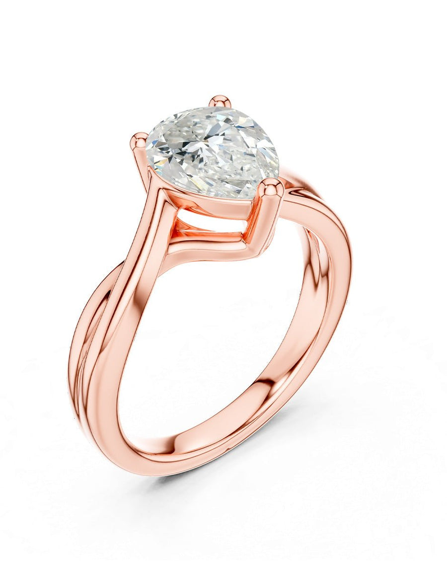 Anillo de compromiso - solitario - AMORE81-PE-LG