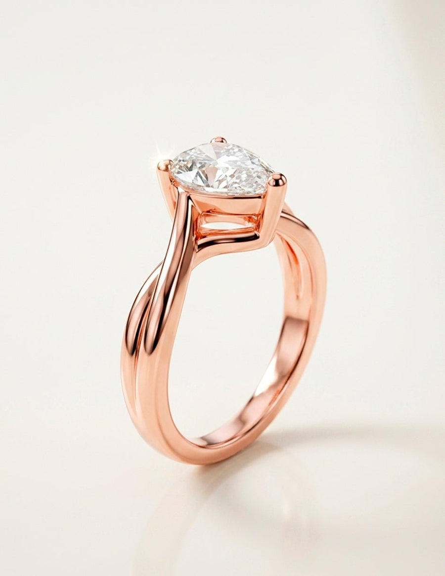 Anillo de compromiso - solitario - AMORE81-PE-LG