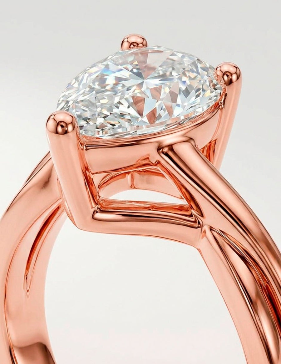 Anillo de compromiso - solitario - AMORE81-PE-LG