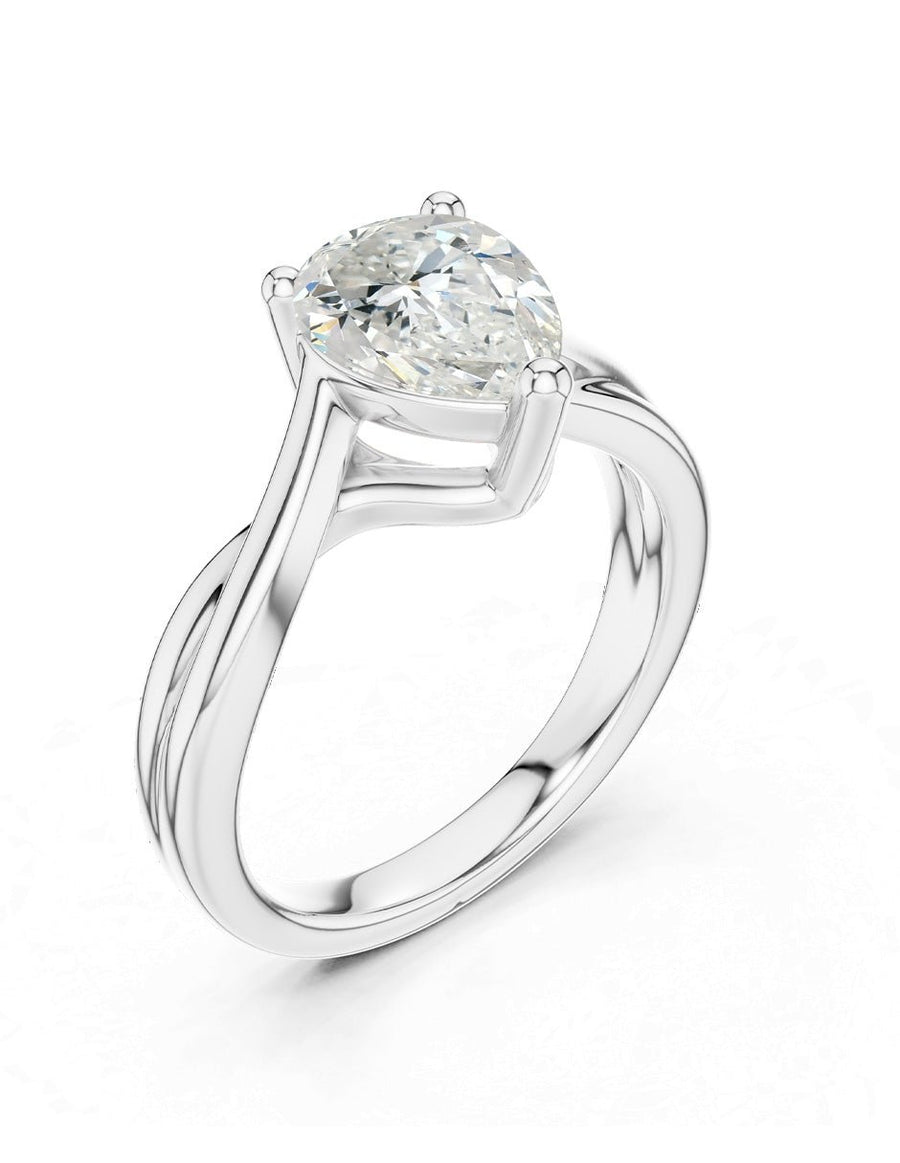 Anillo de compromiso - solitario - AMORE81-PE-LG