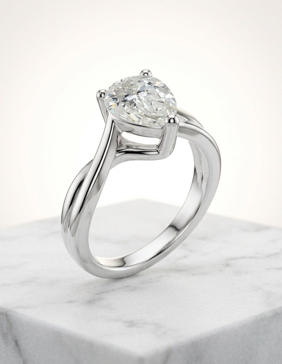 Anillo de compromiso - solitario - AMORE81-PE-LG