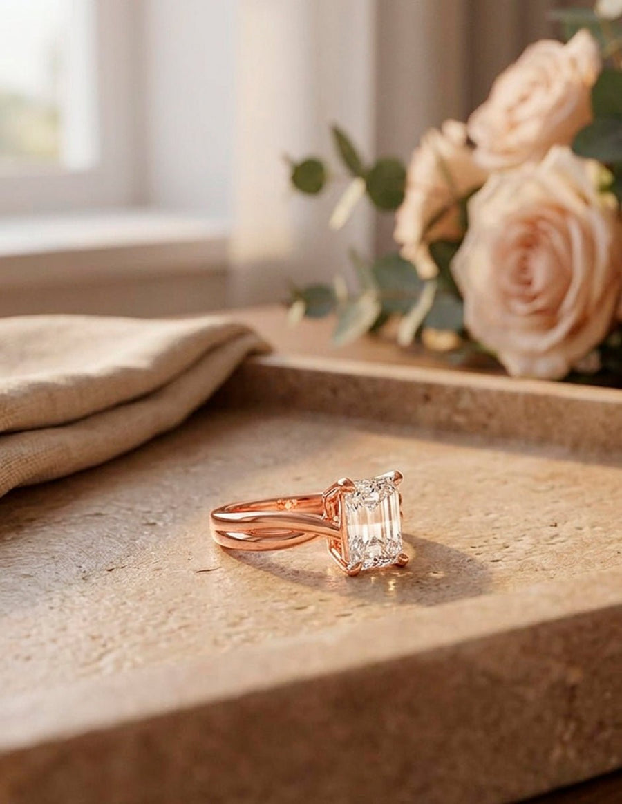 Anillo de Compromiso - solitario - AMORE81-RA-CZ