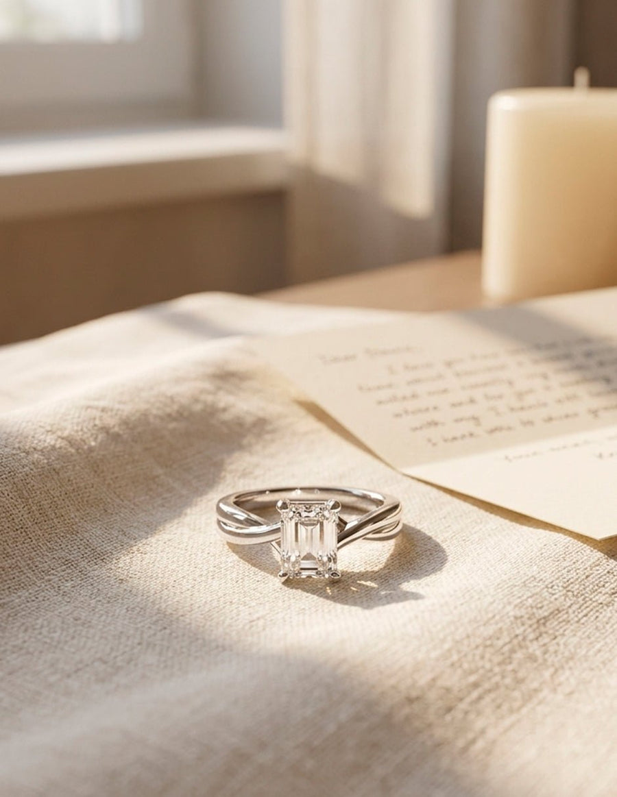 Anillo de Compromiso - solitario - AMORE81-RA-CZ