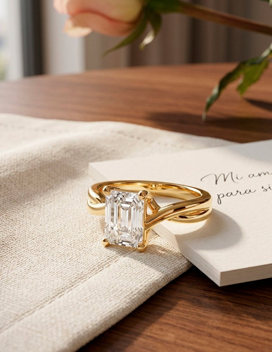 Anillo de Compromiso - solitario - AMORE81-RA-CZ