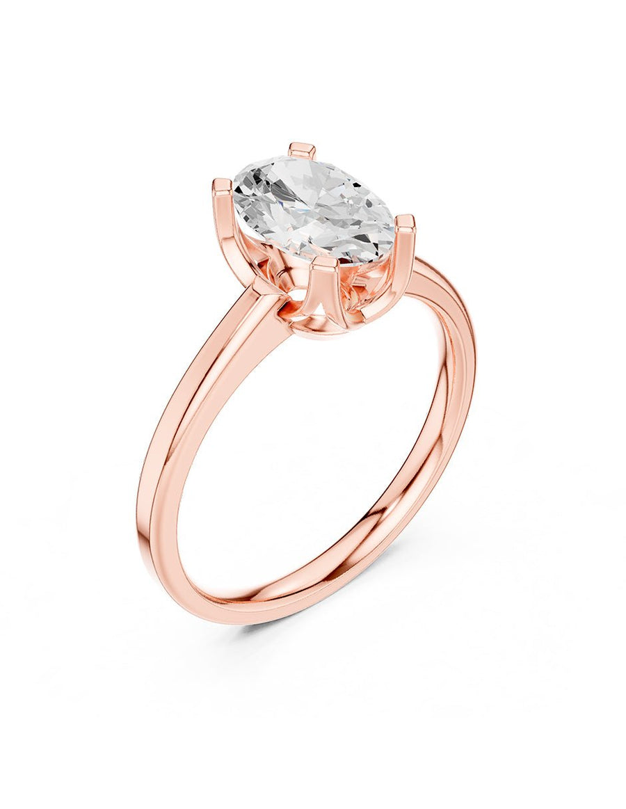 Anillo de compromiso - solitario - AMORE82-OV-LG
