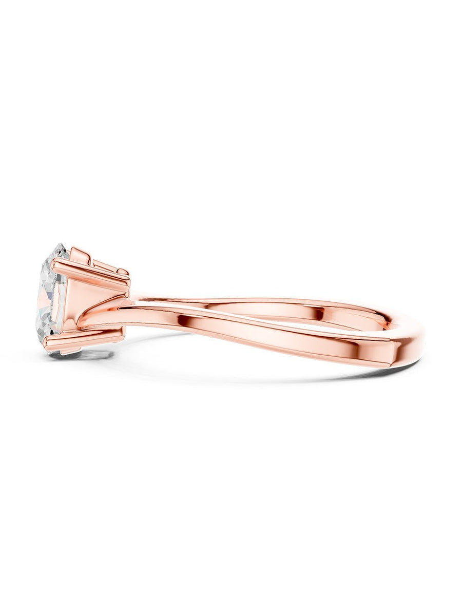 Anillo de Compromiso - solitario - AMORE83-OV-CZ