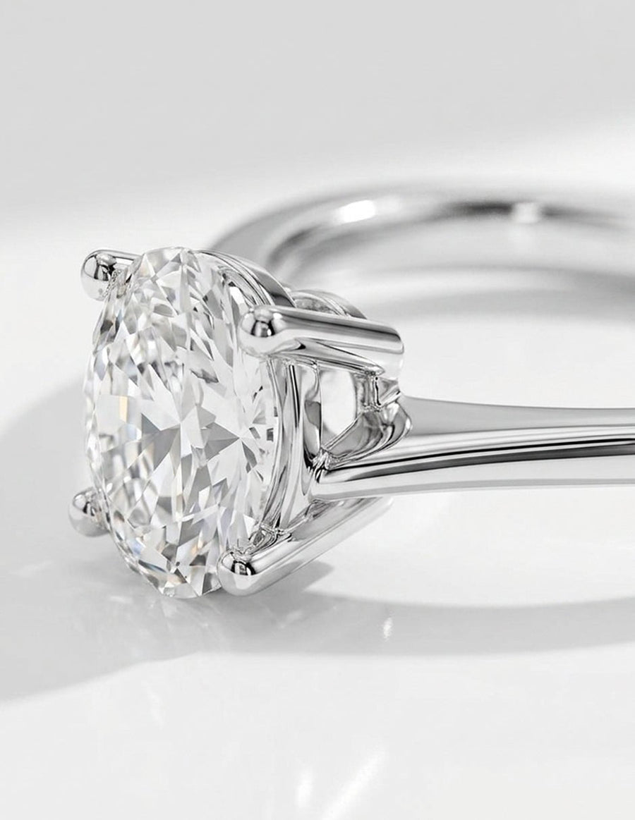Anillo de Compromiso - solitario - AMORE83-OV-CZ