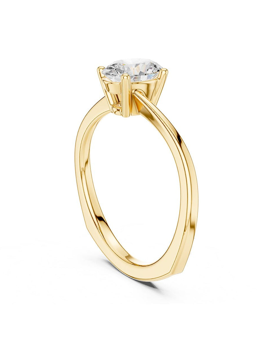 Anillo de Compromiso - solitario - AMORE83-OV-CZ