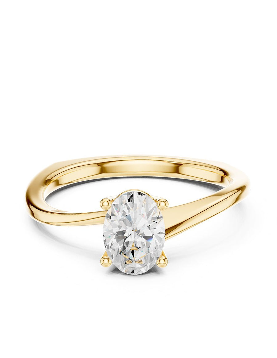 Anillo de Compromiso - solitario - AMORE83-OV-CZ