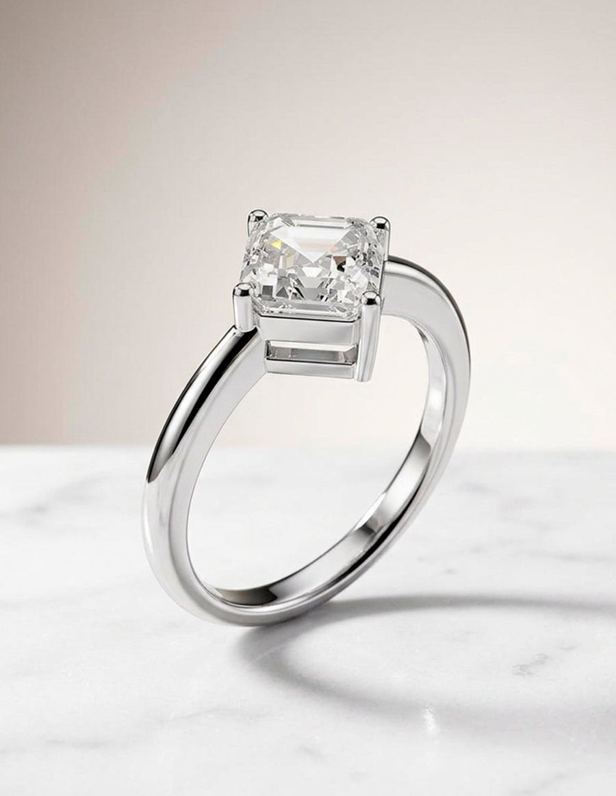 Anillo de Compromiso - solitario - AMORE84-AS-CZ