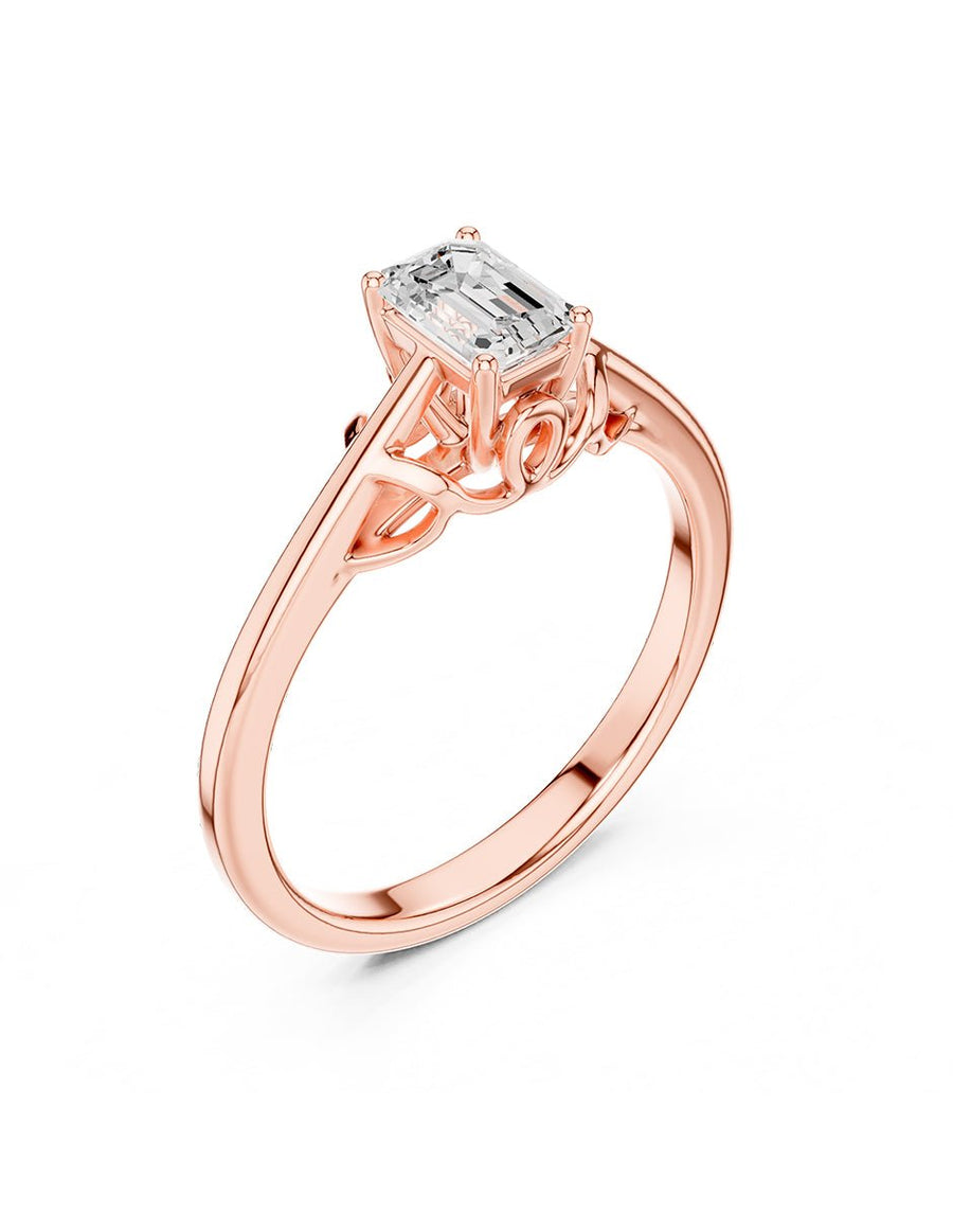 Anillo de Compromiso - solitario - AMORE85-EM-CZ