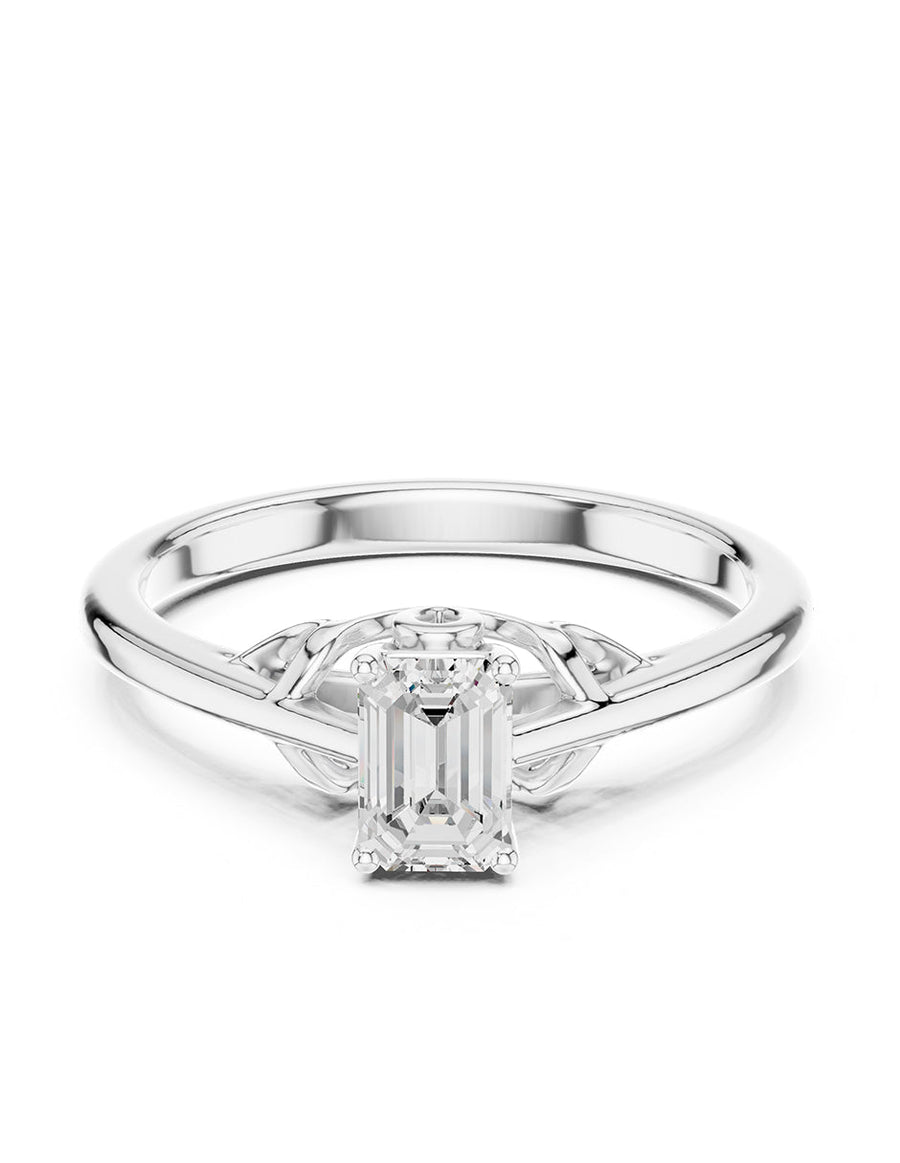 Anillo de Compromiso - solitario - AMORE85-EM-CZ