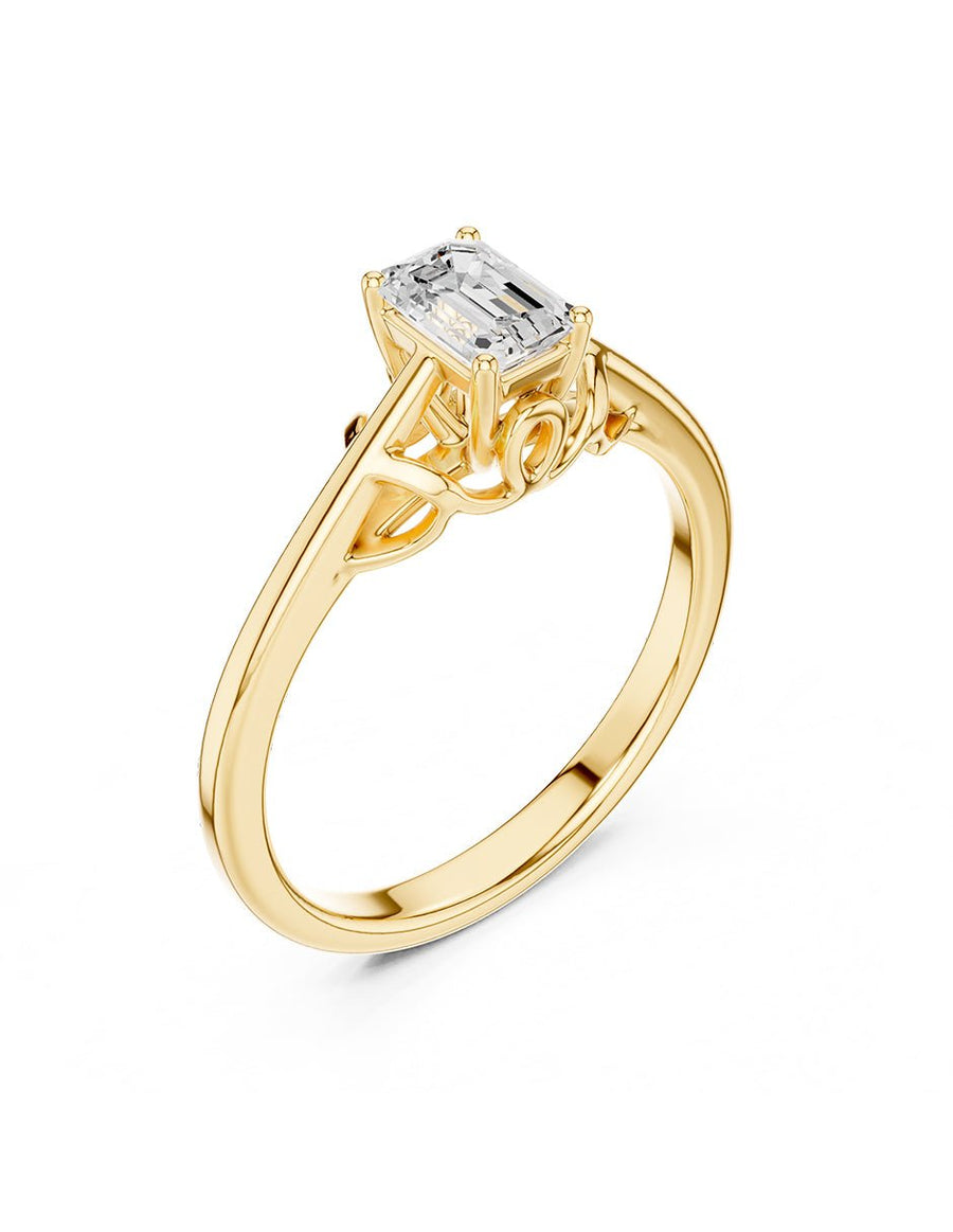 Anillo de Compromiso - solitario - AMORE85-EM-CZ
