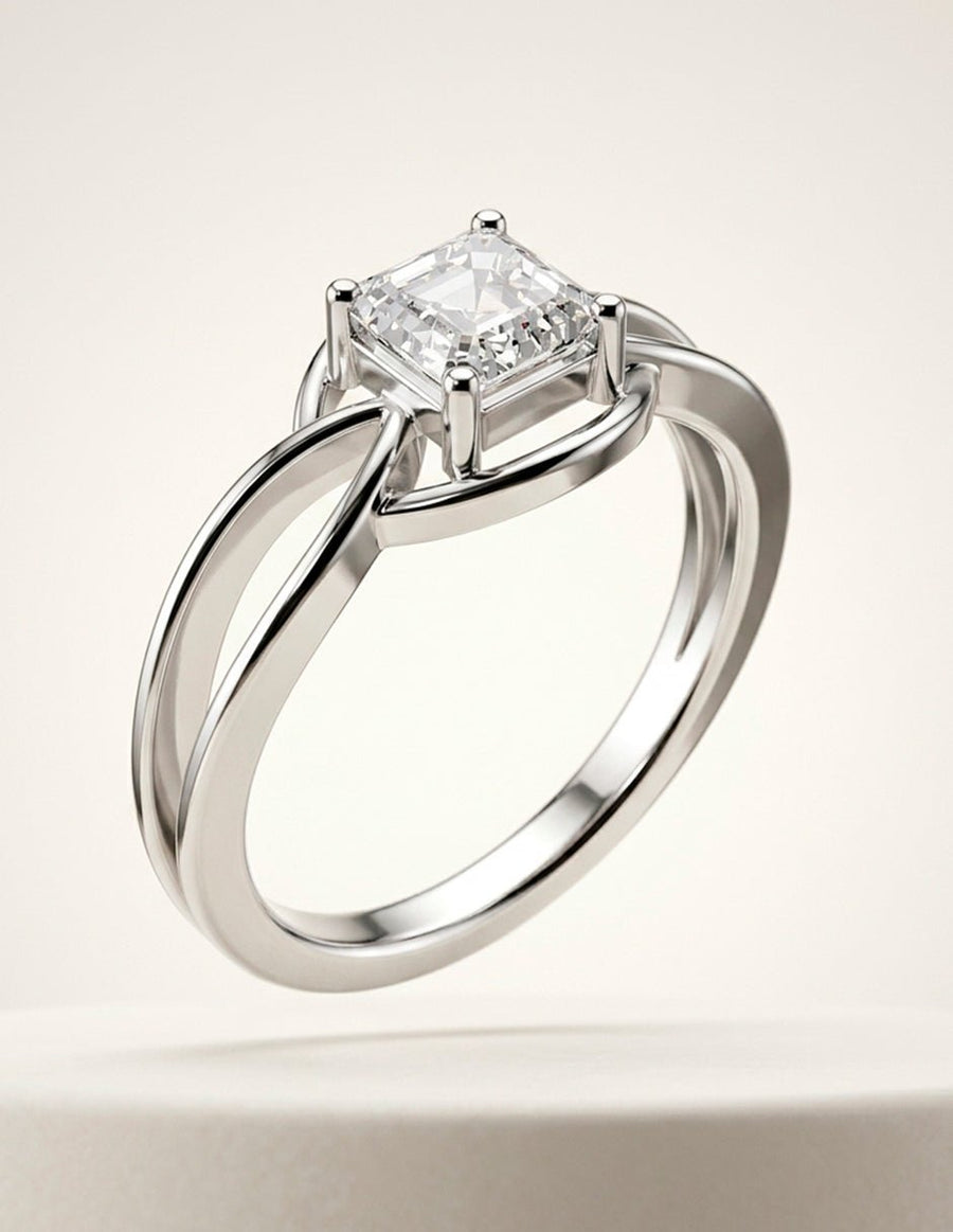 Anillo de Compromiso - solitario - AMORE86-AS-CZ