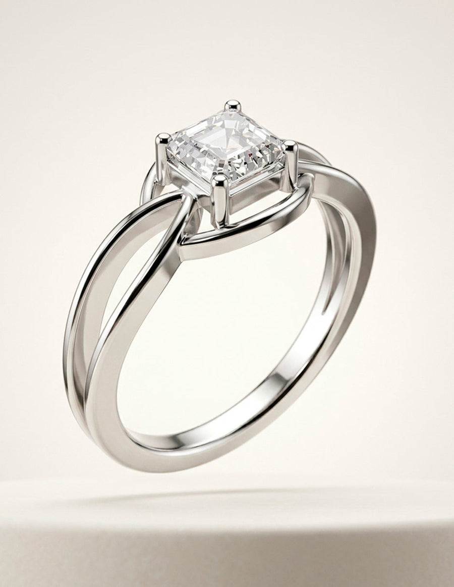 Anillo de compromiso - solitario - AMORE86-AS-LG
