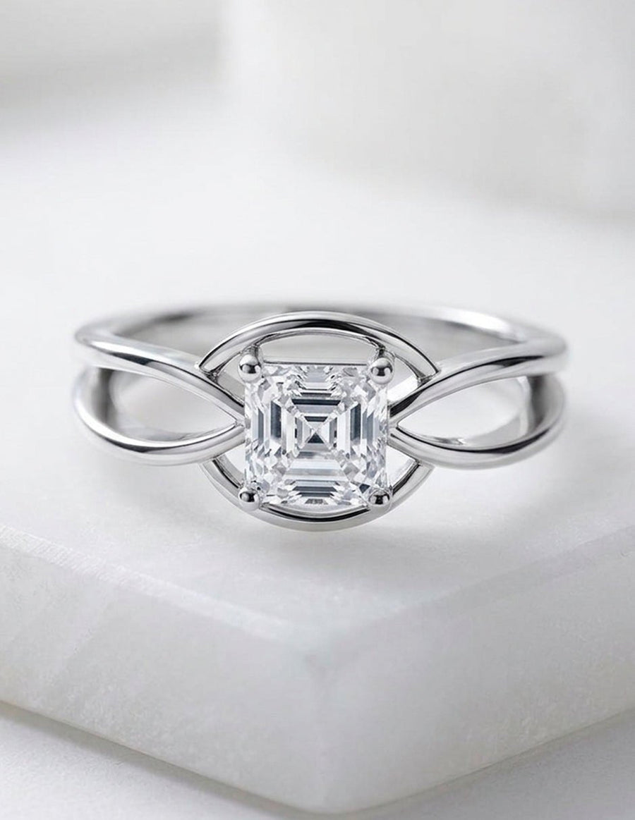 Anillo de Compromiso - solitario - AMORE86-AS-CZ