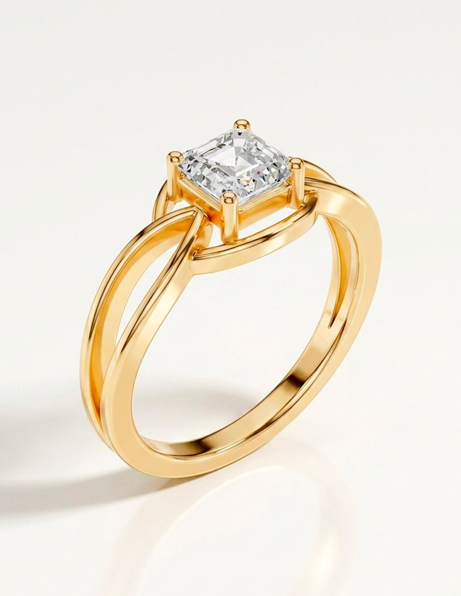 Anillo de Compromiso - solitario - AMORE86-AS-CZ