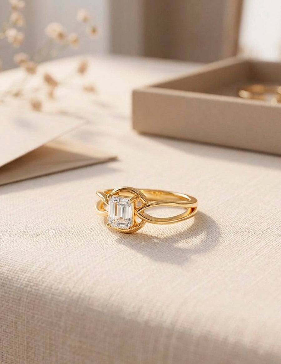 Anillo de compromiso - solitario - AMORE86-AS-LG