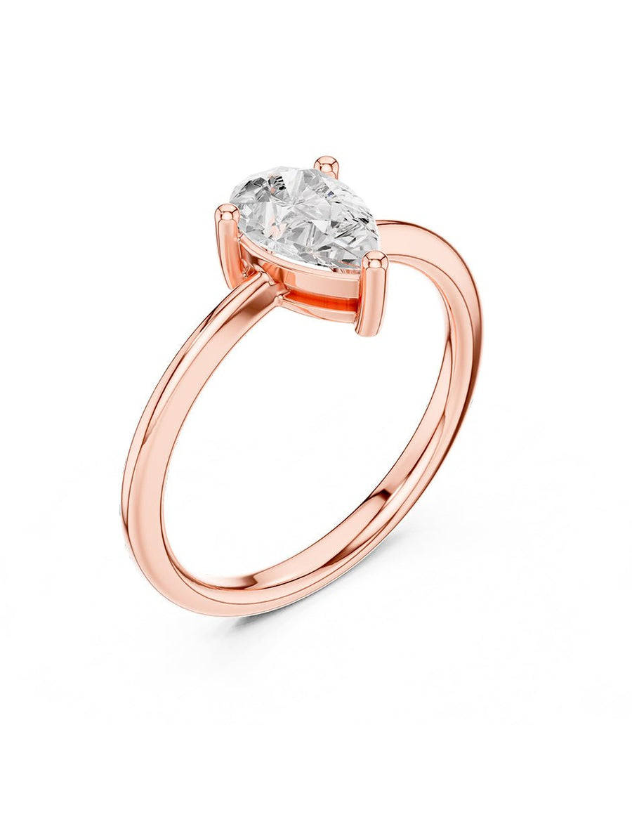 Anillo de Compromiso - solitario - AMORE87-PE-CZ