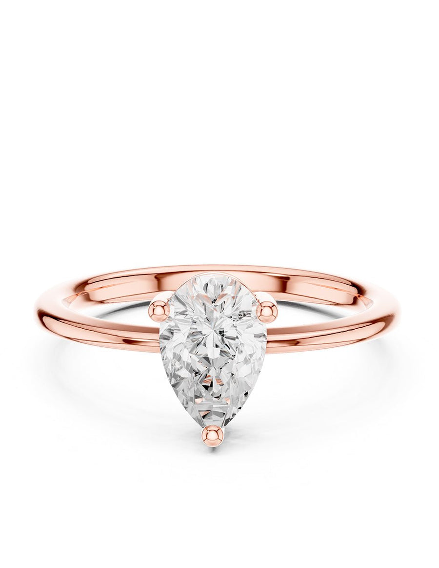 Anillo de Compromiso - solitario - AMORE87-PE-CZ