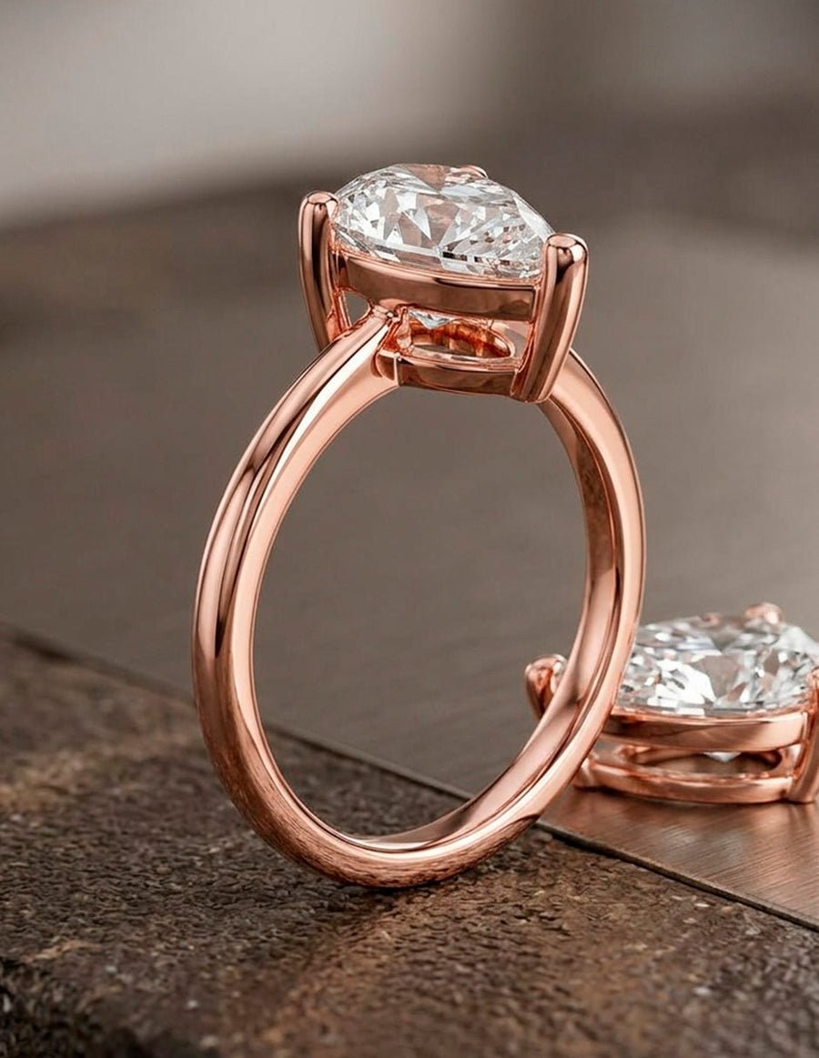 Anillo de Compromiso - solitario - AMORE87-PE-CZ