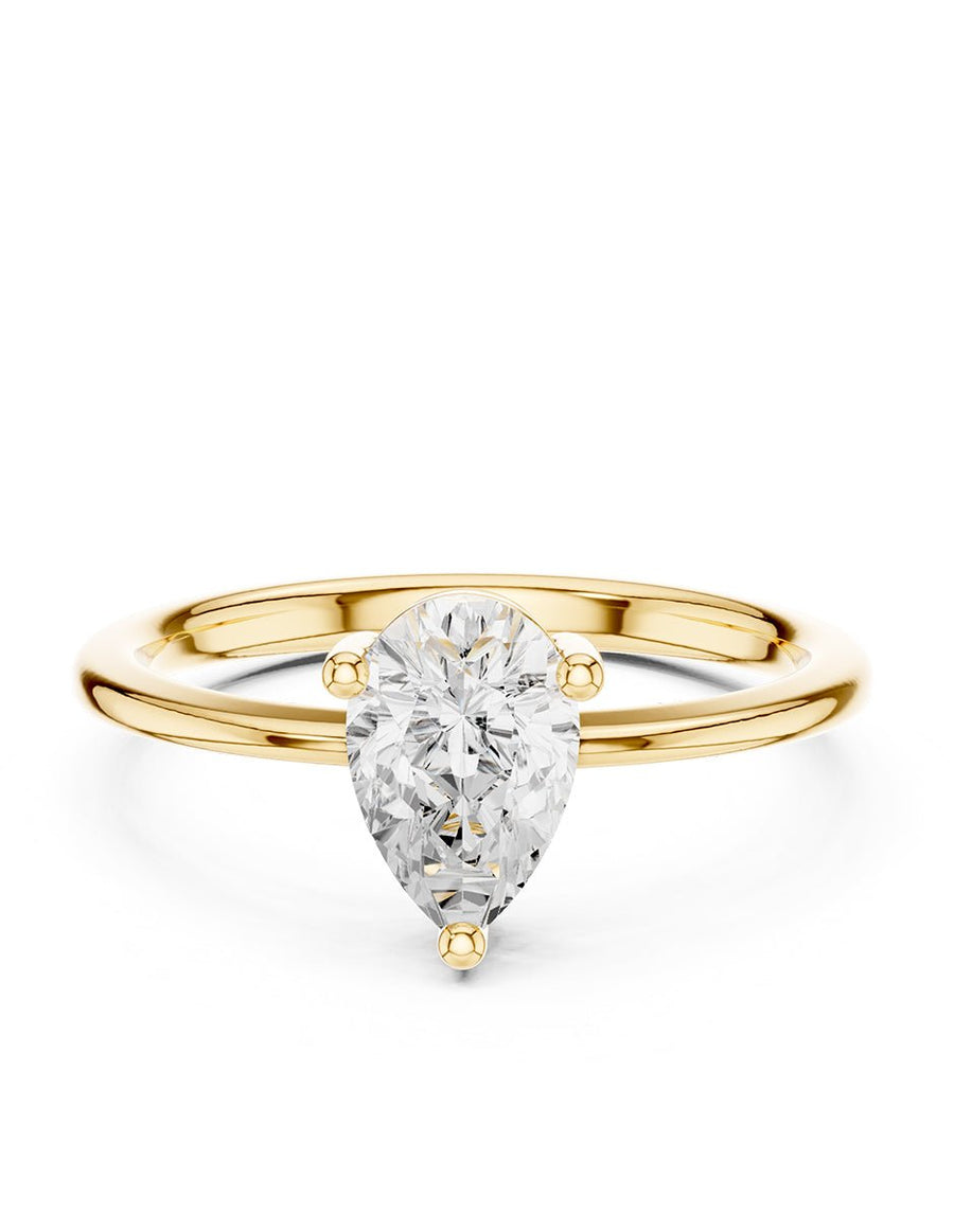 Anillo de Compromiso - solitario - AMORE87-PE-CZ