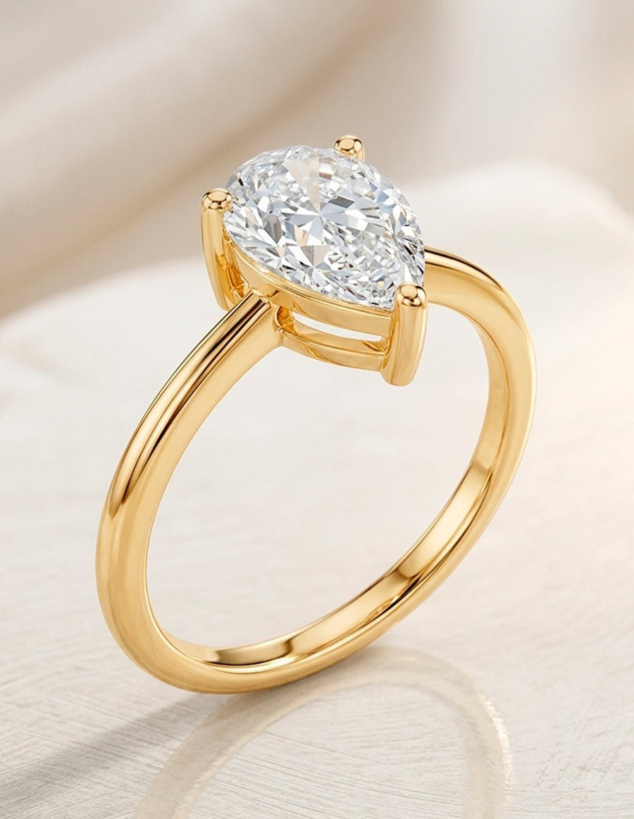 Anillo de Compromiso - solitario - AMORE87-PE-CZ