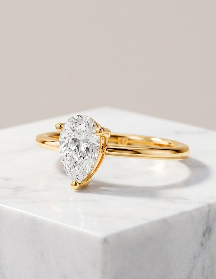 Anillo de Compromiso - solitario - AMORE87-PE-CZ