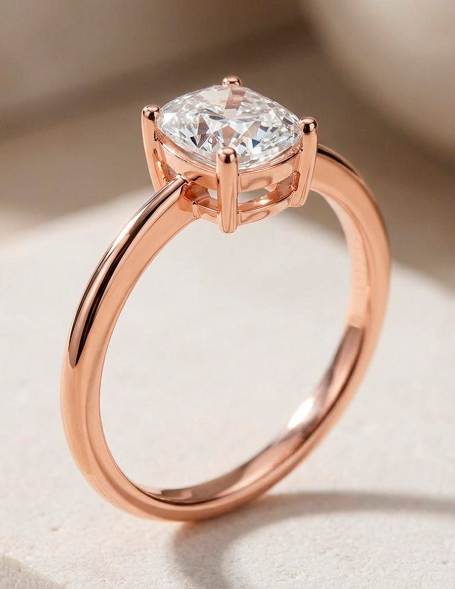 Anillo de Compromiso - solitario - AMORE88-CU-CZ