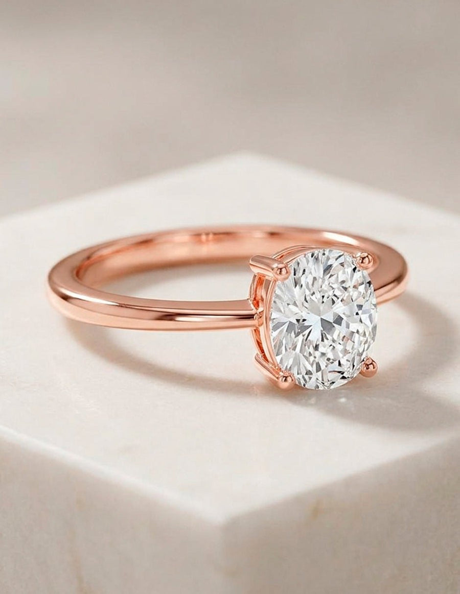 Anillo de Compromiso - solitario - AMORE88-CU-CZ