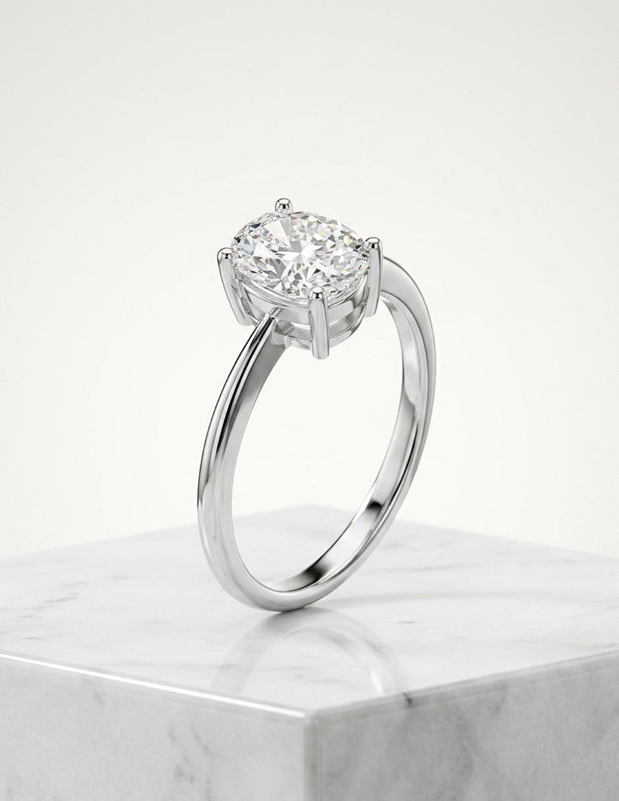Anillo de Compromiso - solitario - AMORE88-CU-CZ