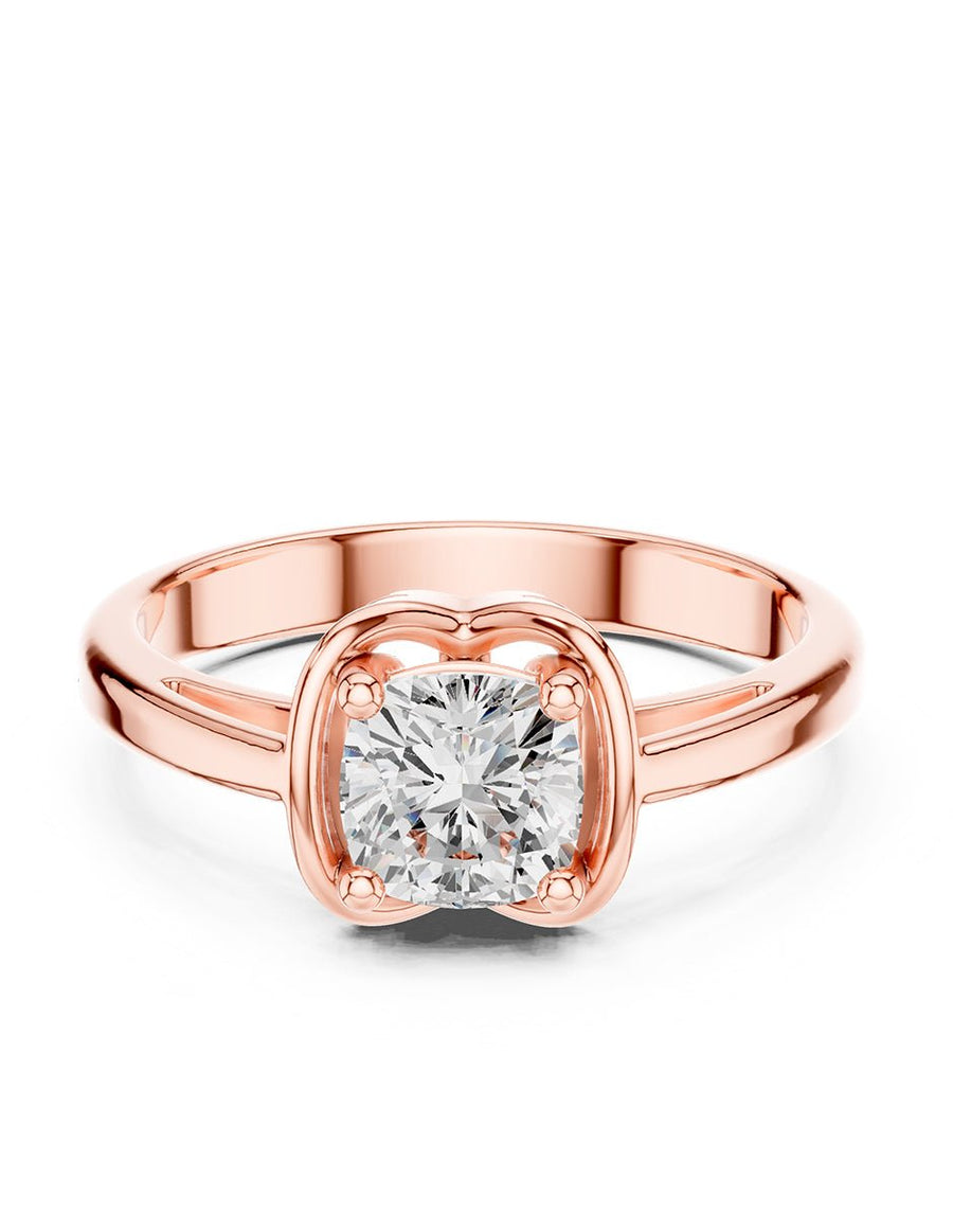 Anillo de Compromiso - solitario - AMORE89-CU-CZ
