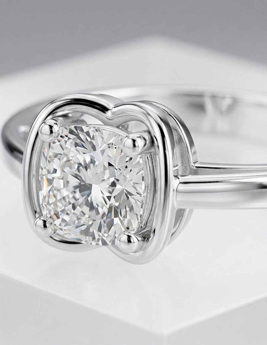 Anillo de Compromiso - solitario - AMORE89-CU-CZ