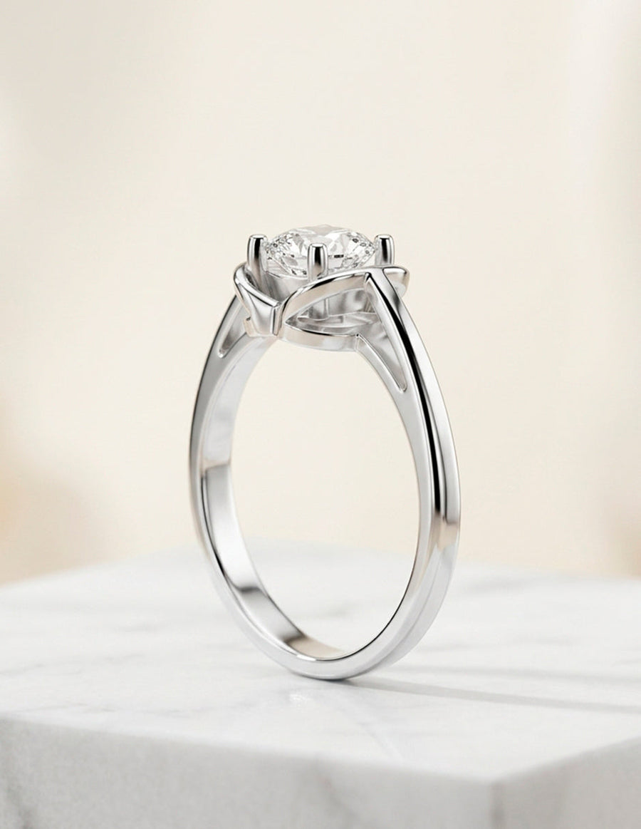 Anillo de compromiso - solitario - AMORE89-CU-LG