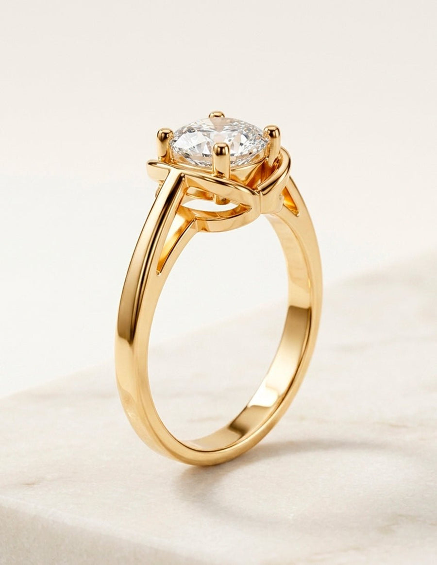 Anillo de Compromiso - solitario - AMORE89-CU-CZ
