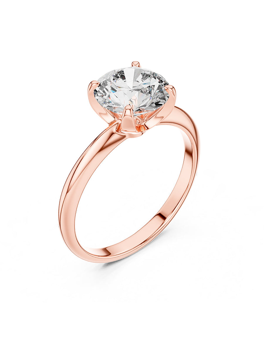 Anillo de Compromiso - solitario - AMORE9-RD-CZ