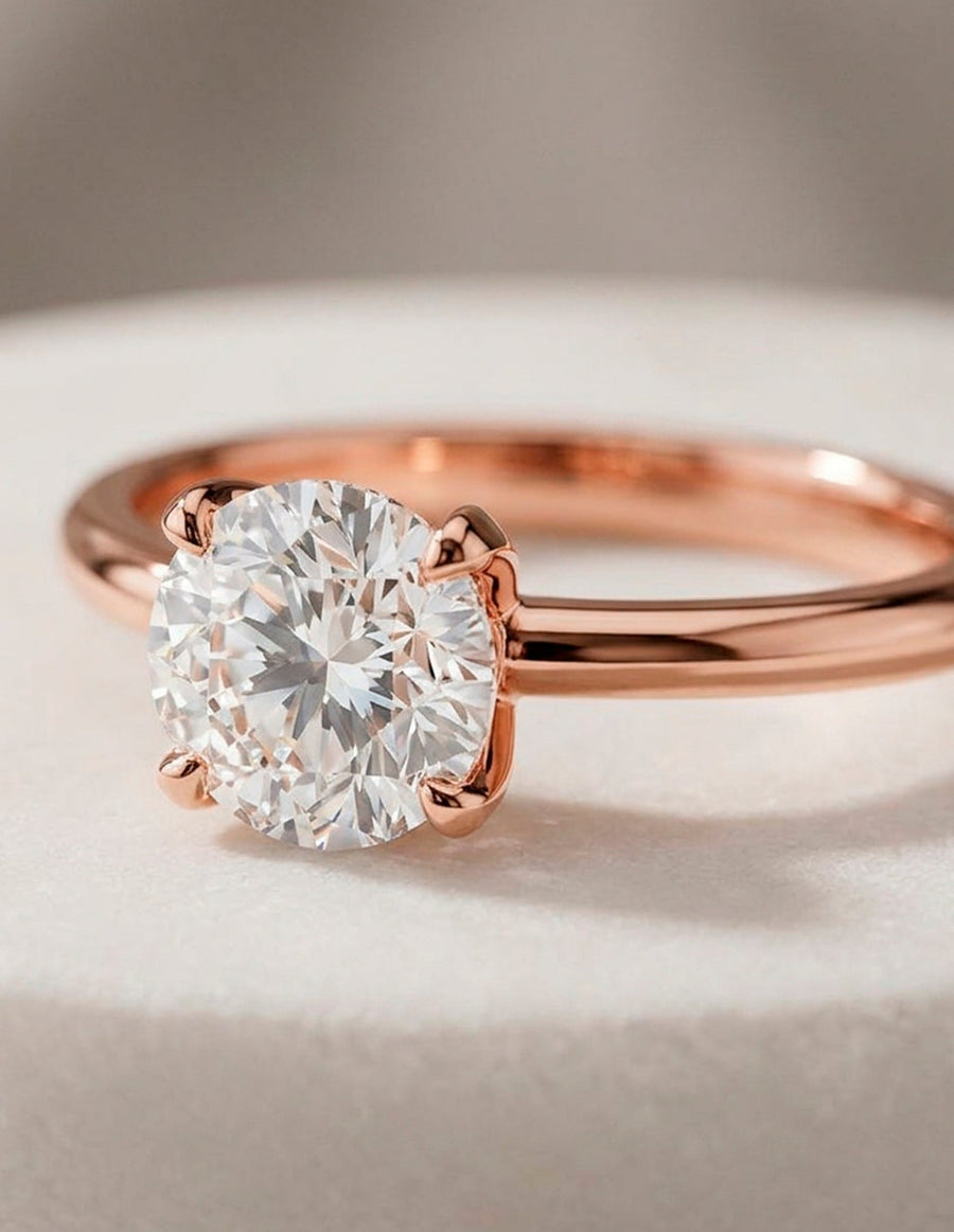Anillo de Compromiso - solitario - AMORE9-RD-CZ