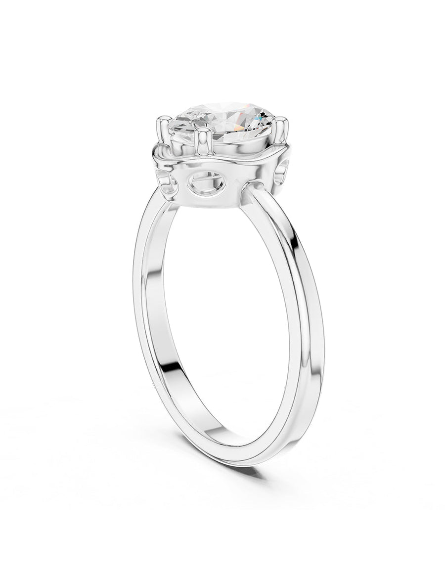 Anillo de Compromiso - solitario - AMORE90-OV-CZ